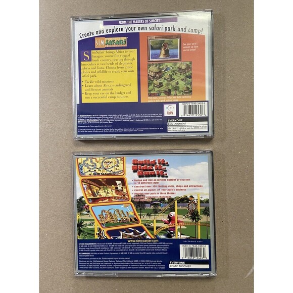 Electronic Arts Sim Coaster  and Sim Safari Pc Games in Jewel Case As shown - Picture 3 of 3